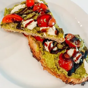 Caprese Avocado Toast (summer menu)