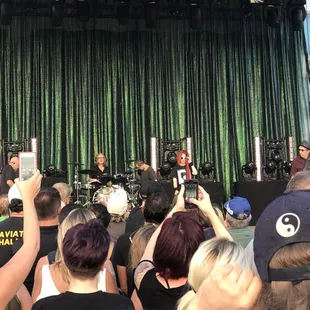 a group of people at a concert