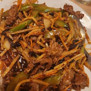 Beef in garlic sauce