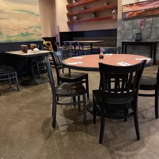 a table and chairs