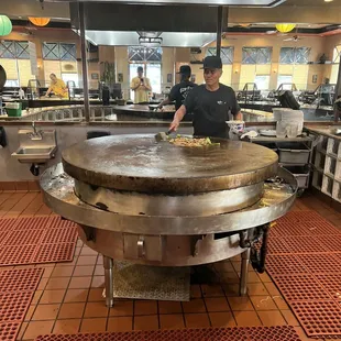 a chef preparing food