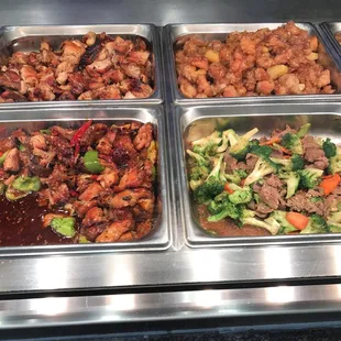 a variety of food items