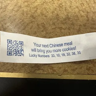 Fortune cookie