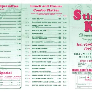 Menu Front