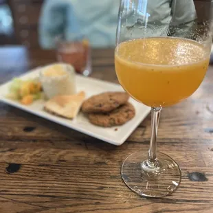 Appetizers  Honey Peach Mimosa  Old Fashion (whiskey instead of bourbon)