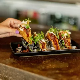 Shareables and appetizers- Ahi Tuna Tacos
