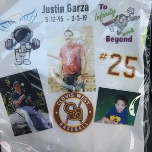 My sons memorial quilt piece -means a lot to me and my family