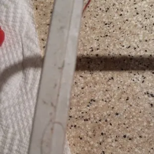 Dirty hoop from the "new" embroidery machine.