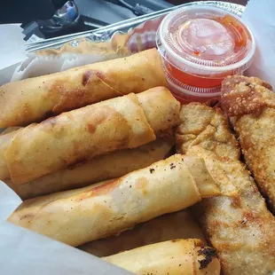 Lumpia and Philly Steak eggrolls