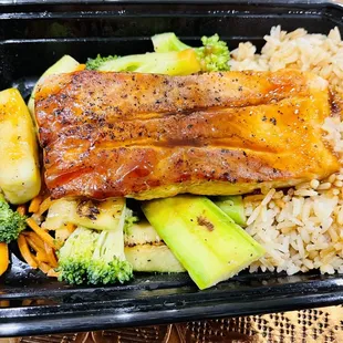 Teriyaki salmon.
