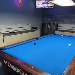 This is the corner table we played at I didn't want to take a picture of bunch of strangers.