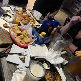 Fried Pickle Chips, Ultimate Nacho Platter &amp; Potato Skins