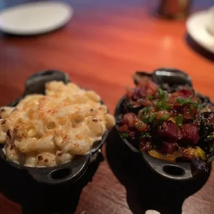 Macaroni and cheese + Brussel sprouts. Yummy.