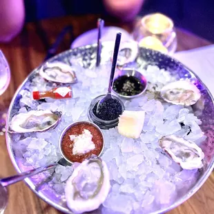 Oysters and caviar