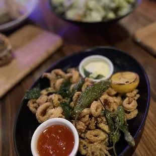 Baby Gem Caesar Crispy Calamari