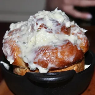 STK's house sourdough bread was served in a cast iron pot and generously coated in butter with chive oil on the side.
