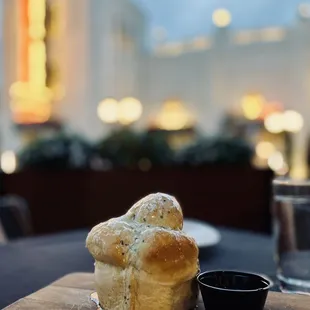 Mouth watering bread appetizer not listed on menu