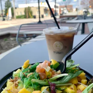 Yumi's out on the patio of the food hall