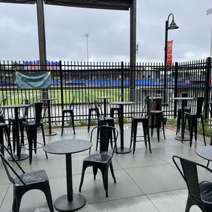 Outdoor seating! What a view!!