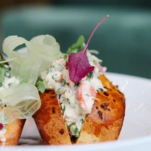 a plate of food on a table