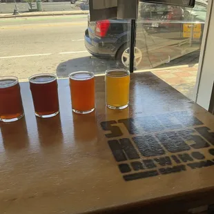 Flight of 4 in taproom.  All four were surprising in taste or body.