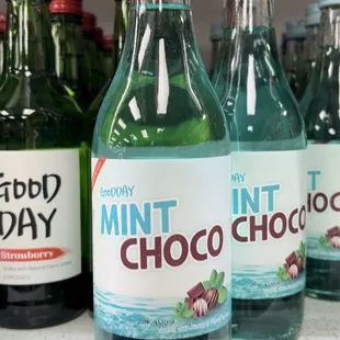 a variety of bottles