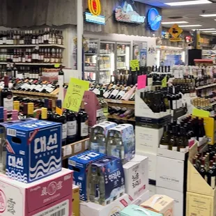 a variety of bottles