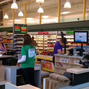 customers in a grocery store