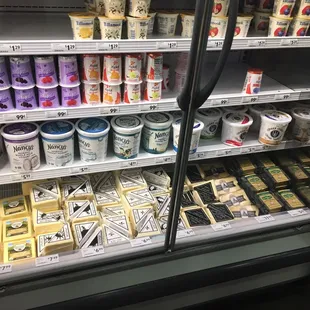 a variety of dairy products