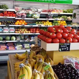 a variety of fruits and vegetables