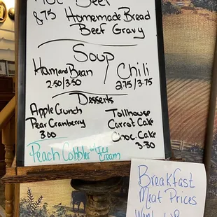 Specials on a Saturday.