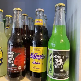 a variety of sodas