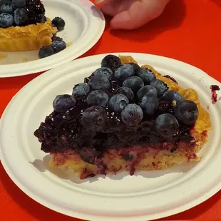 Blueberry sour cream pie