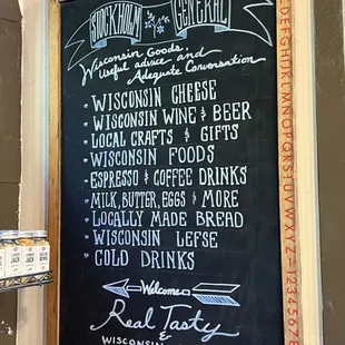 some of the available items listed