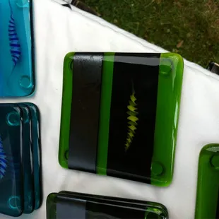 Cool hand made glass coasters