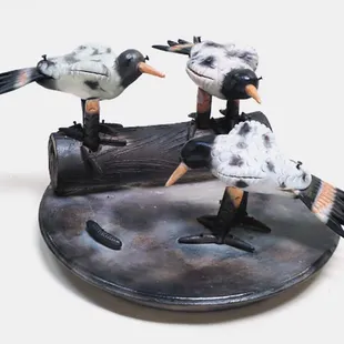 Three Bird Platter, ceramic sculpture, by Joe Mariscal