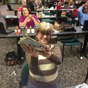 The face you have when you win Wonder Woman 5 Card Strip