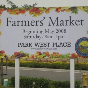 armers market sign