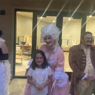 My little one meeting the actors and they were so kind to her