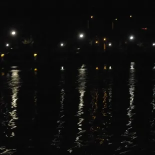 marina lights on the water