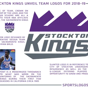 Stockton Kings logo explained by SportsLogos.net.