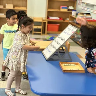 Students learn about money.