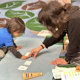 Montessori children learn math through hands-on materials designed to give them a solid understanding and foundation for life.