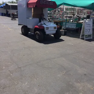 BEER cart going around the flea market