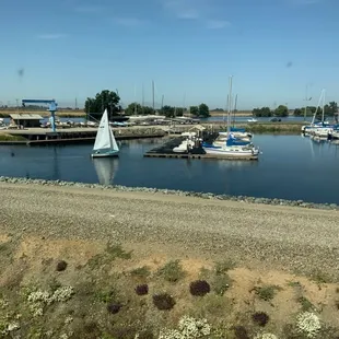 Stockton Sailing Club in front of Brookside house