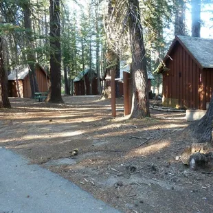 A view of the cabins available for Silver Lake Campers.