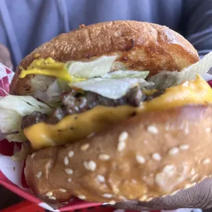 Single Smash Burger with fries and drink