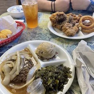 Hamburger Steak Tuesday Lunch Special, Fried Chicken Tuesday Lunch Special