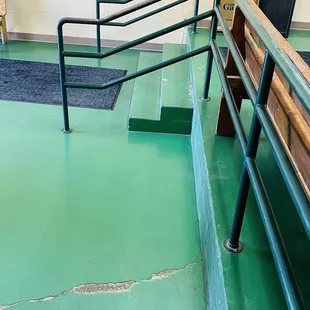 Few stairs to climb.