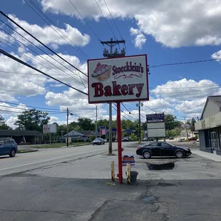 a sign for a bakery